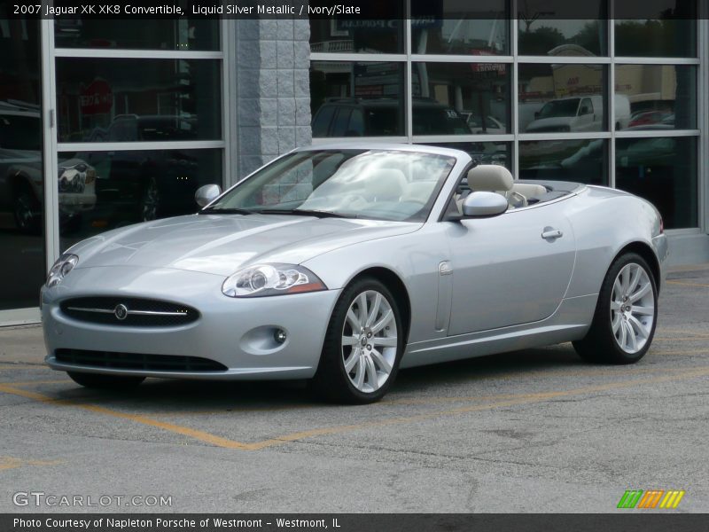 Liquid Silver Metallic / Ivory/Slate 2007 Jaguar XK XK8 Convertible