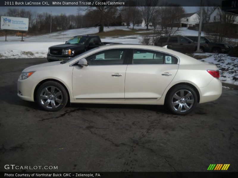 White Diamond Tricoat / Cocoa/Cashmere 2011 Buick LaCrosse CXL