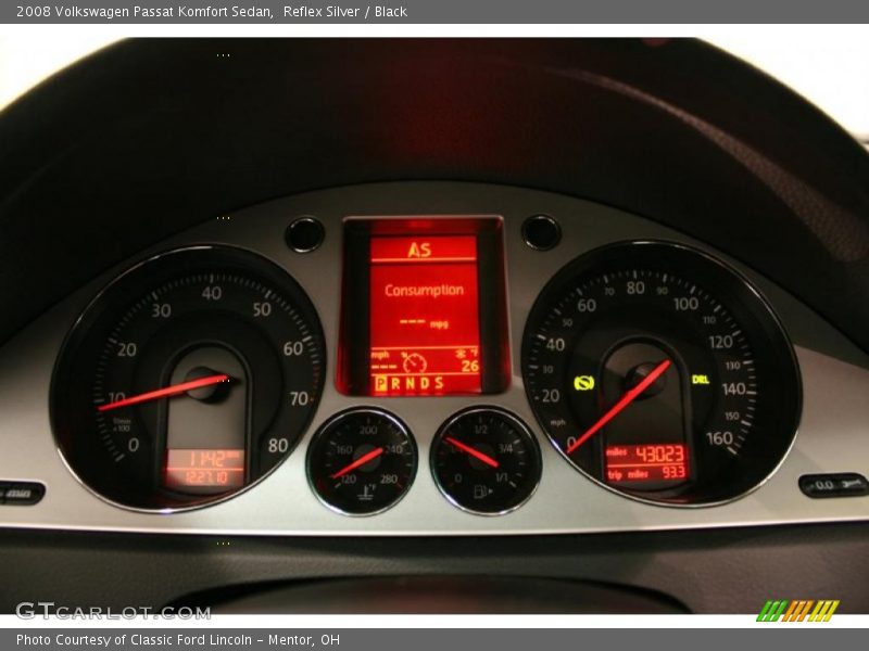 Reflex Silver / Black 2008 Volkswagen Passat Komfort Sedan
