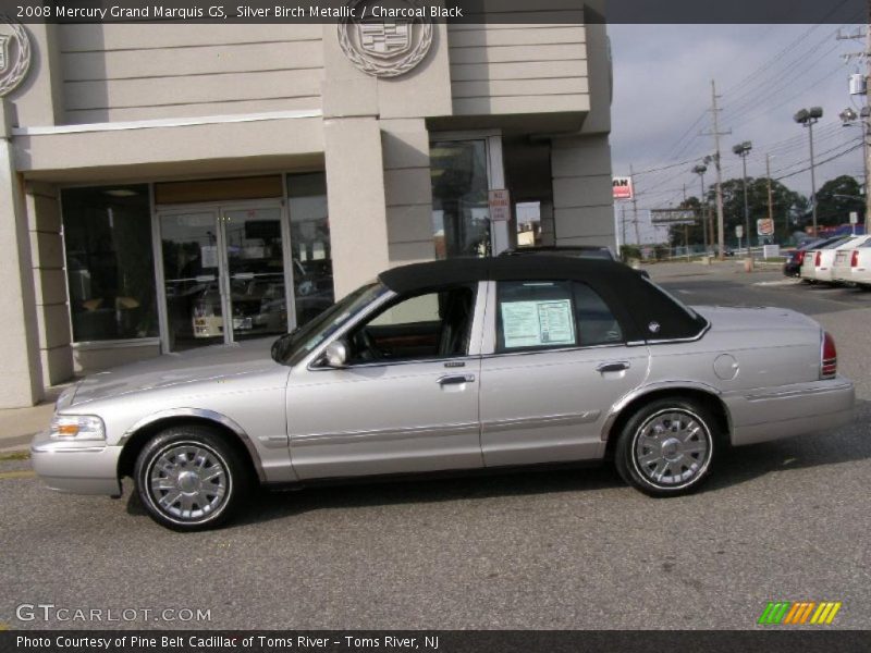 Silver Birch Metallic / Charcoal Black 2008 Mercury Grand Marquis GS