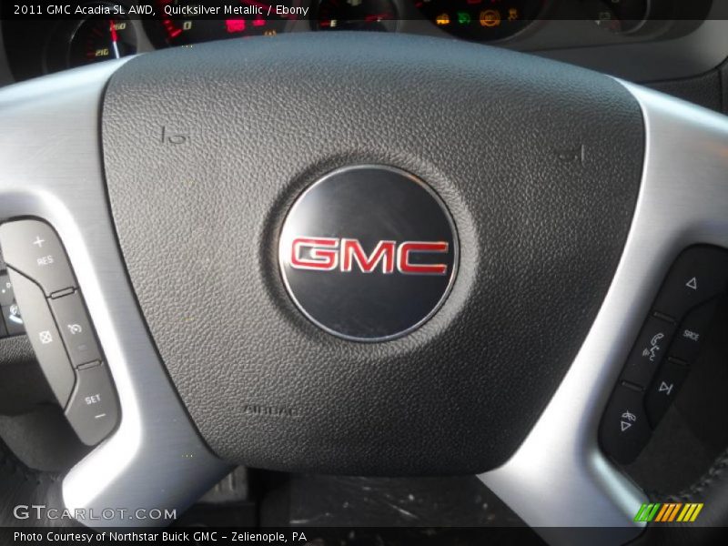 Quicksilver Metallic / Ebony 2011 GMC Acadia SL AWD