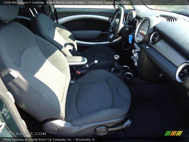 British Racing Green Metallic / Checkered Carbon Black/Black 2009 Mini Cooper S Clubman