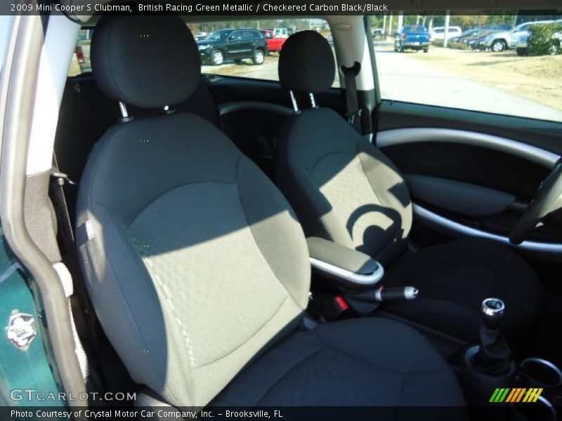 British Racing Green Metallic / Checkered Carbon Black/Black 2009 Mini Cooper S Clubman