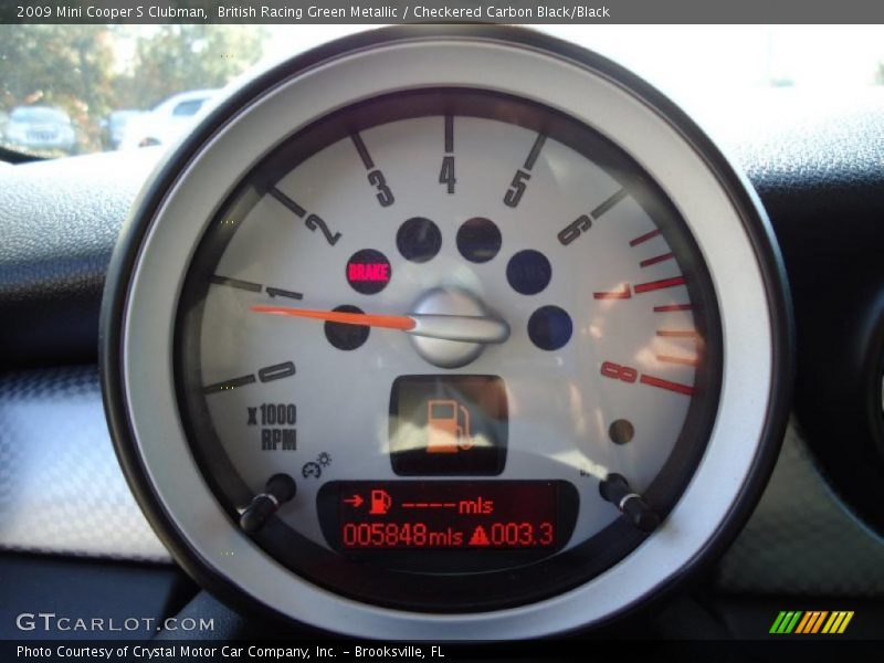 British Racing Green Metallic / Checkered Carbon Black/Black 2009 Mini Cooper S Clubman