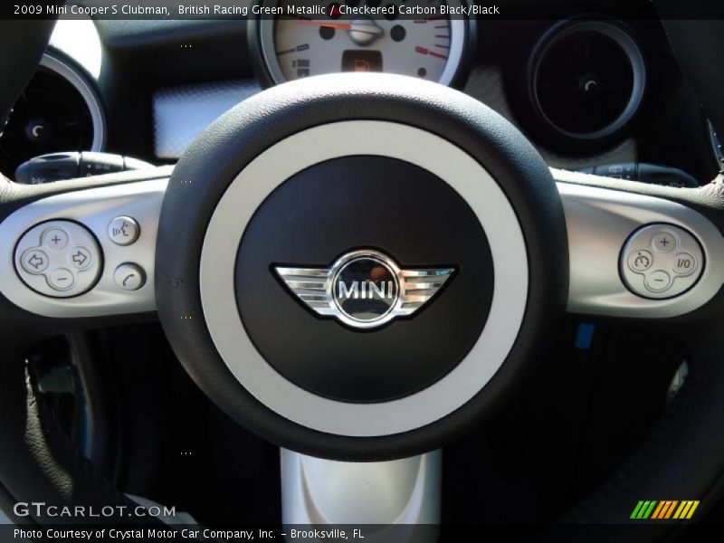 British Racing Green Metallic / Checkered Carbon Black/Black 2009 Mini Cooper S Clubman
