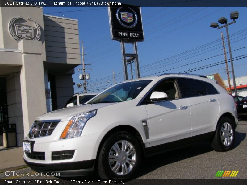 Platinum Ice Tricoat / Shale/Brownstone 2011 Cadillac SRX FWD