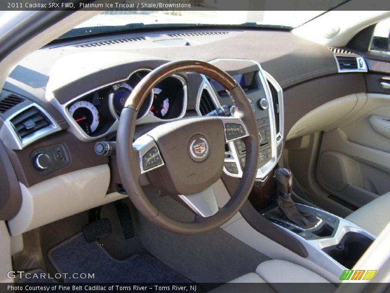 Platinum Ice Tricoat / Shale/Brownstone 2011 Cadillac SRX FWD