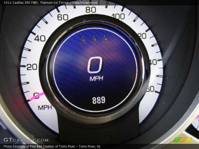 Platinum Ice Tricoat / Shale/Brownstone 2011 Cadillac SRX FWD