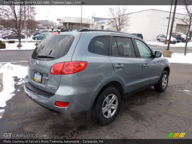 Platinum Sage / Gray 2009 Hyundai Santa Fe GLS 4WD