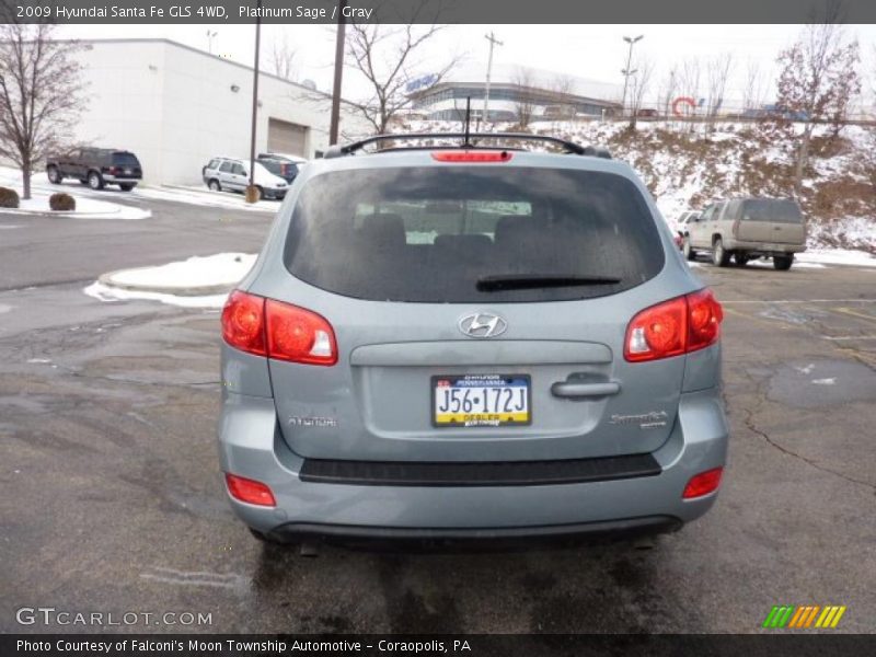Platinum Sage / Gray 2009 Hyundai Santa Fe GLS 4WD