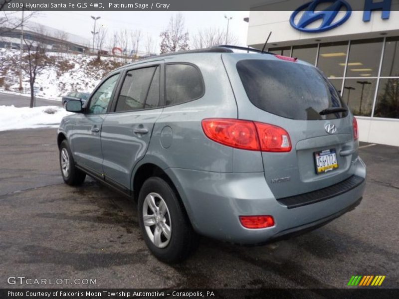Platinum Sage / Gray 2009 Hyundai Santa Fe GLS 4WD