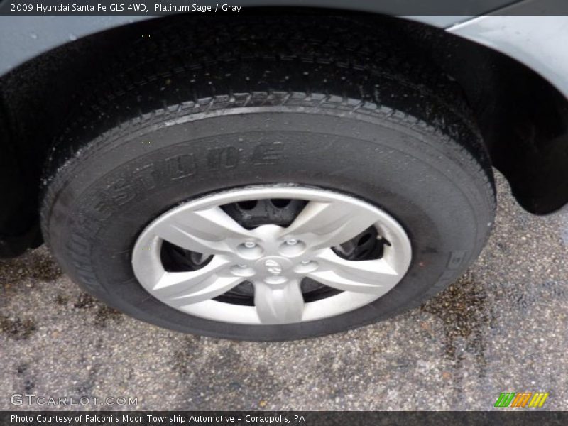 Platinum Sage / Gray 2009 Hyundai Santa Fe GLS 4WD