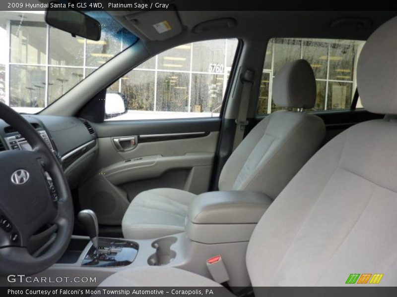 Platinum Sage / Gray 2009 Hyundai Santa Fe GLS 4WD