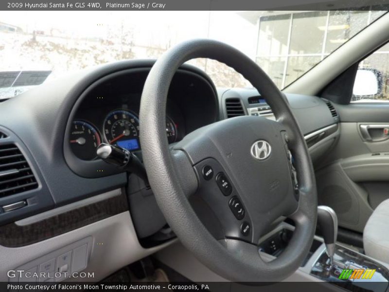 Platinum Sage / Gray 2009 Hyundai Santa Fe GLS 4WD