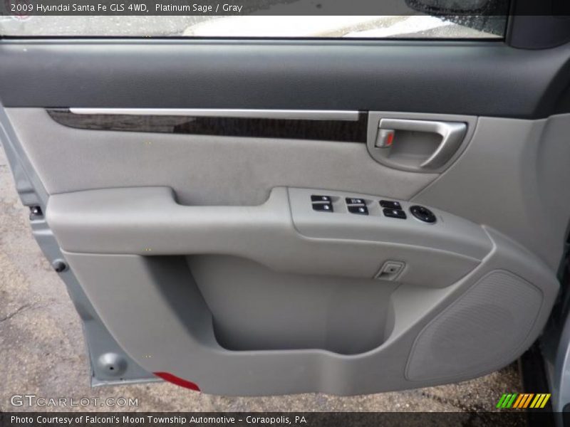 Platinum Sage / Gray 2009 Hyundai Santa Fe GLS 4WD