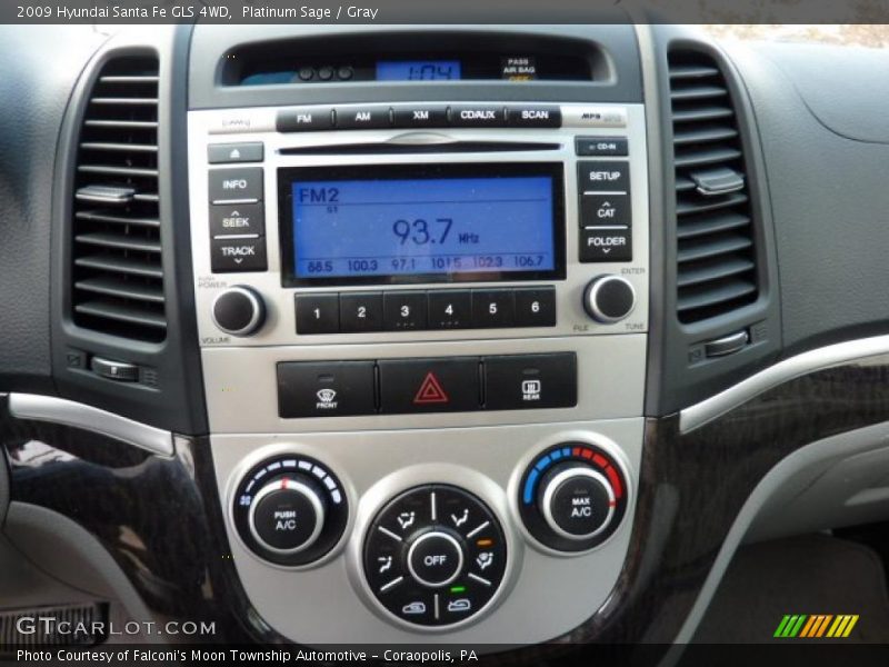 Platinum Sage / Gray 2009 Hyundai Santa Fe GLS 4WD