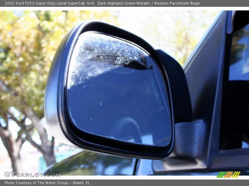 Dark Highland Green Metallic / Medium Parchment Beige 2003 Ford F250 Super Duty Lariat SuperCab 4x4