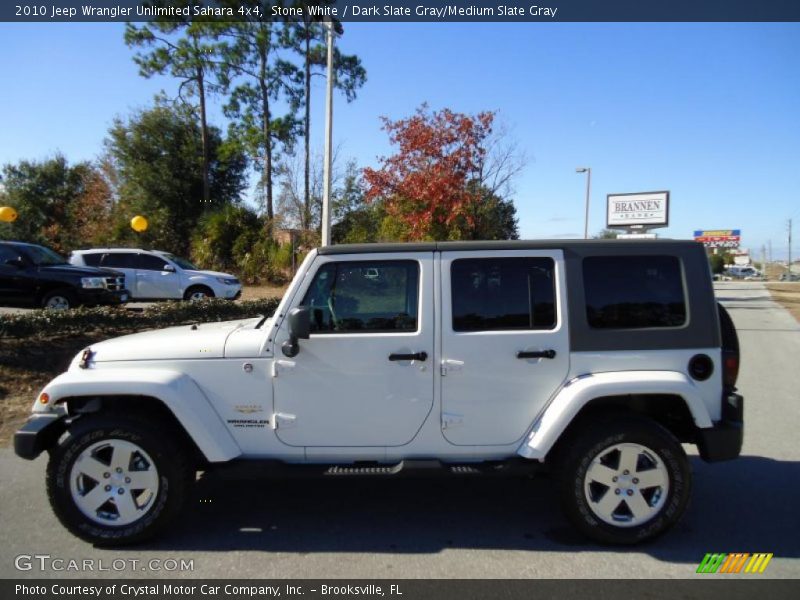 Stone White / Dark Slate Gray/Medium Slate Gray 2010 Jeep Wrangler Unlimited Sahara 4x4
