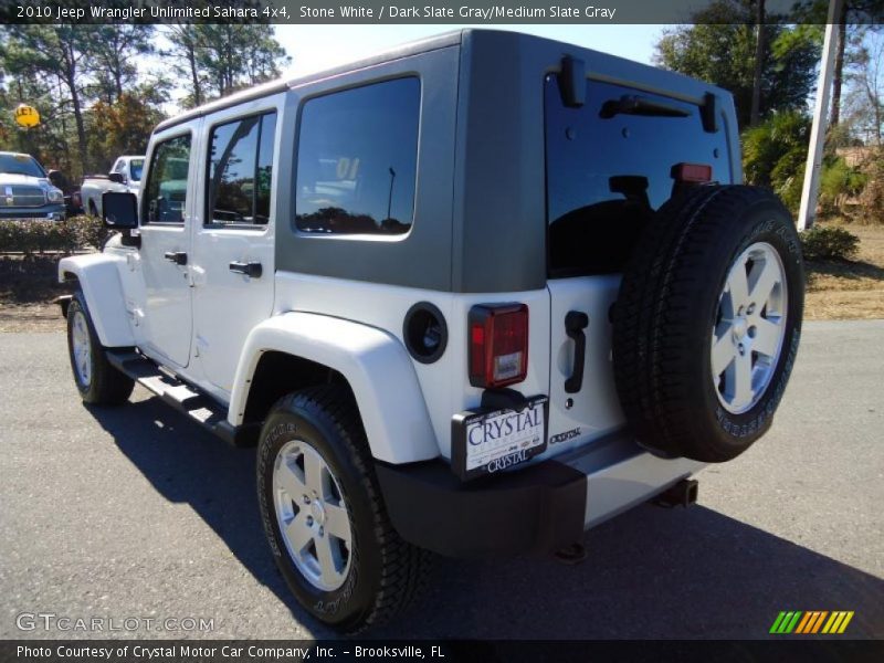 Stone White / Dark Slate Gray/Medium Slate Gray 2010 Jeep Wrangler Unlimited Sahara 4x4