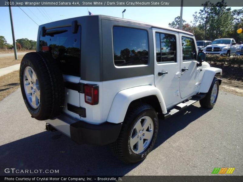 Stone White / Dark Slate Gray/Medium Slate Gray 2010 Jeep Wrangler Unlimited Sahara 4x4