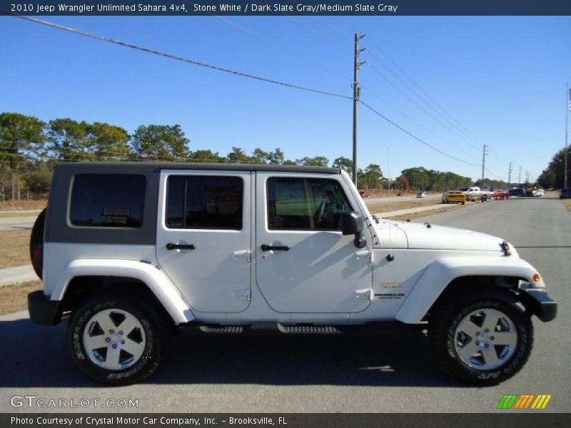 Stone White / Dark Slate Gray/Medium Slate Gray 2010 Jeep Wrangler Unlimited Sahara 4x4