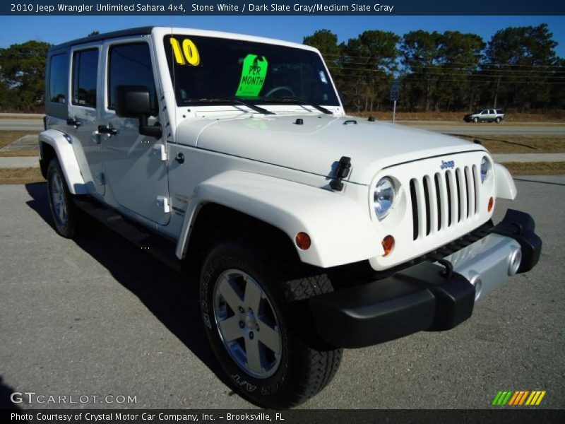 Stone White / Dark Slate Gray/Medium Slate Gray 2010 Jeep Wrangler Unlimited Sahara 4x4