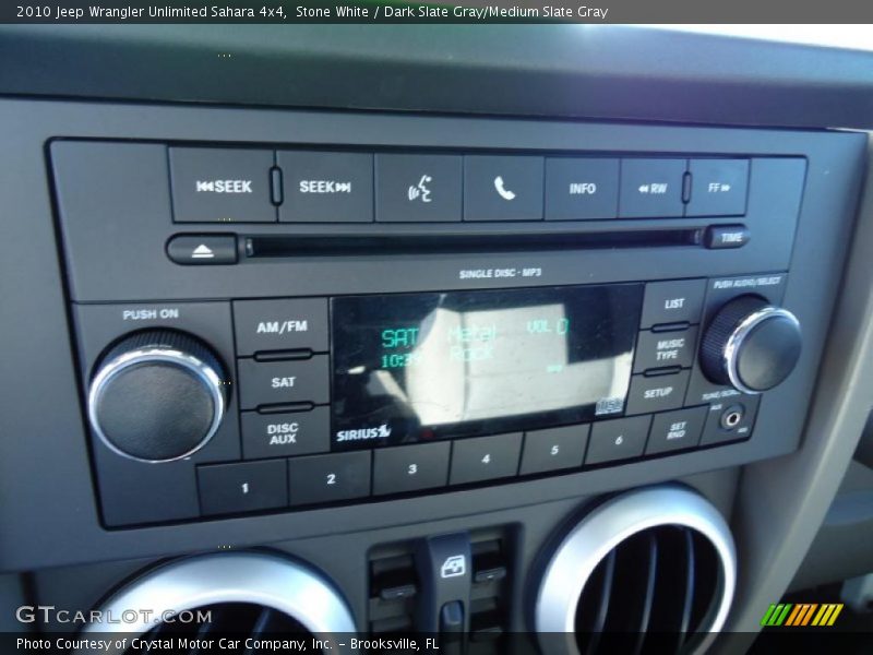 Stone White / Dark Slate Gray/Medium Slate Gray 2010 Jeep Wrangler Unlimited Sahara 4x4