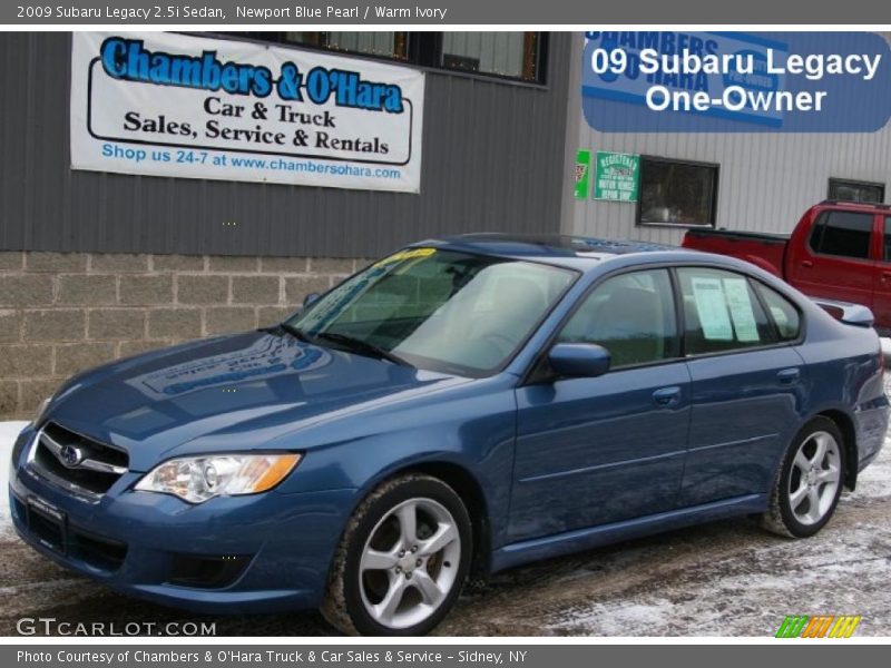 Newport Blue Pearl / Warm Ivory 2009 Subaru Legacy 2.5i Sedan