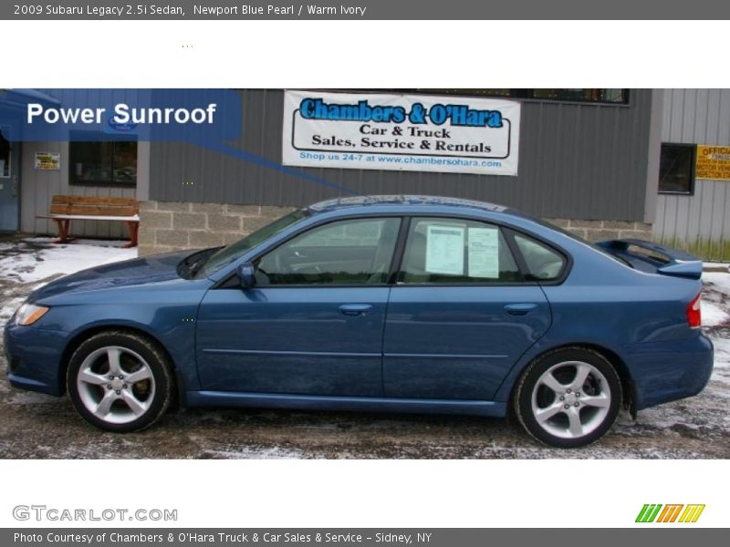 Newport Blue Pearl / Warm Ivory 2009 Subaru Legacy 2.5i Sedan