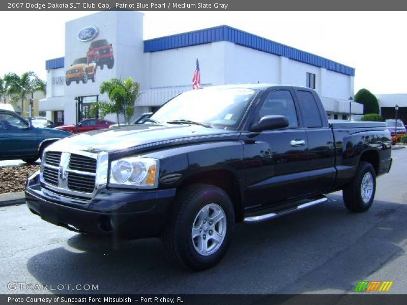 Patriot Blue Pearl / Medium Slate Gray 2007 Dodge Dakota SLT Club Cab