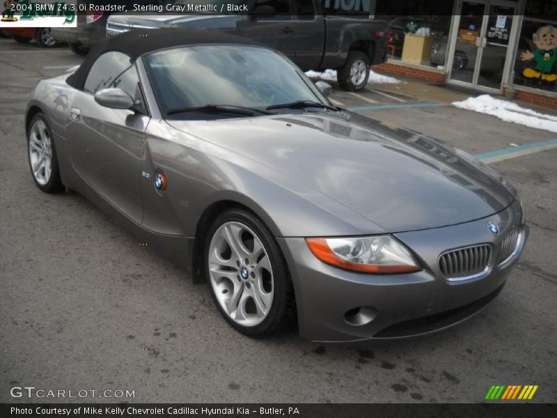 Sterling Gray Metallic / Black 2004 BMW Z4 3.0i Roadster