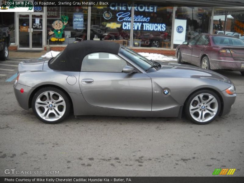 Sterling Gray Metallic / Black 2004 BMW Z4 3.0i Roadster