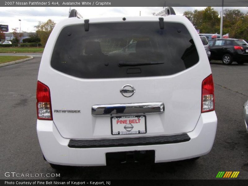 Avalanche White / Graphite 2007 Nissan Pathfinder S 4x4