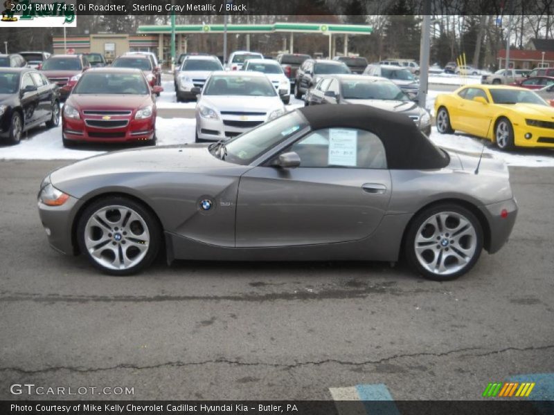 Sterling Gray Metallic / Black 2004 BMW Z4 3.0i Roadster