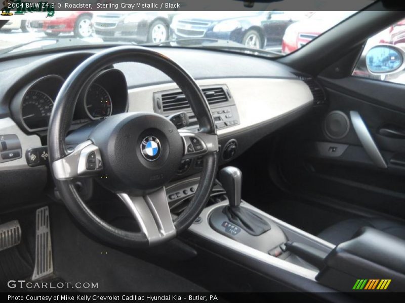 Sterling Gray Metallic / Black 2004 BMW Z4 3.0i Roadster