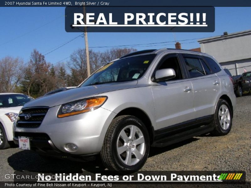 Bright Silver / Gray 2007 Hyundai Santa Fe Limited 4WD