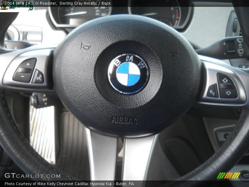 Sterling Gray Metallic / Black 2004 BMW Z4 3.0i Roadster