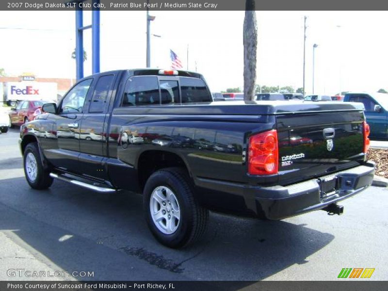 Patriot Blue Pearl / Medium Slate Gray 2007 Dodge Dakota SLT Club Cab