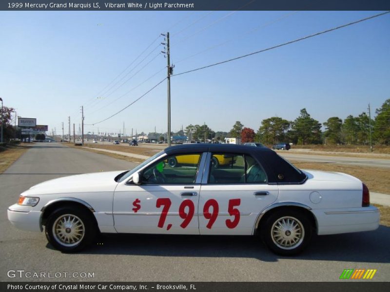 Vibrant White / Light Parchment 1999 Mercury Grand Marquis LS