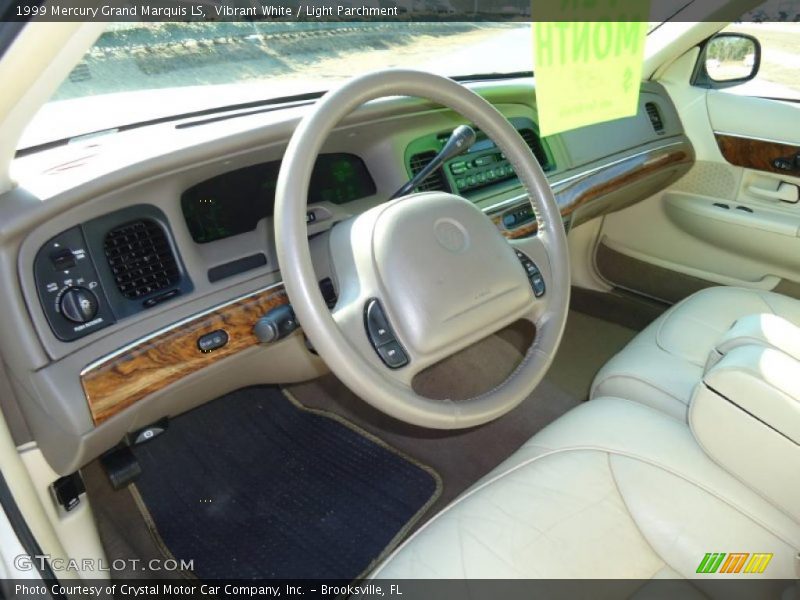 Vibrant White / Light Parchment 1999 Mercury Grand Marquis LS