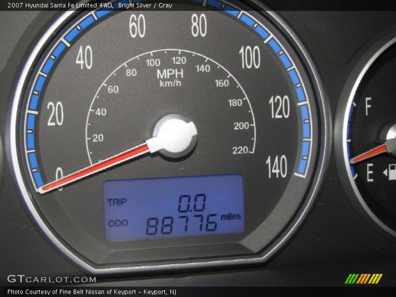 Bright Silver / Gray 2007 Hyundai Santa Fe Limited 4WD