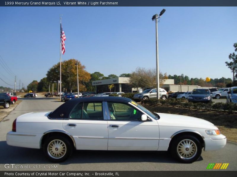 Vibrant White / Light Parchment 1999 Mercury Grand Marquis LS