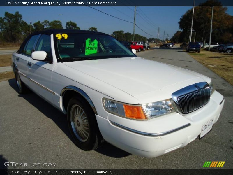 Vibrant White / Light Parchment 1999 Mercury Grand Marquis LS