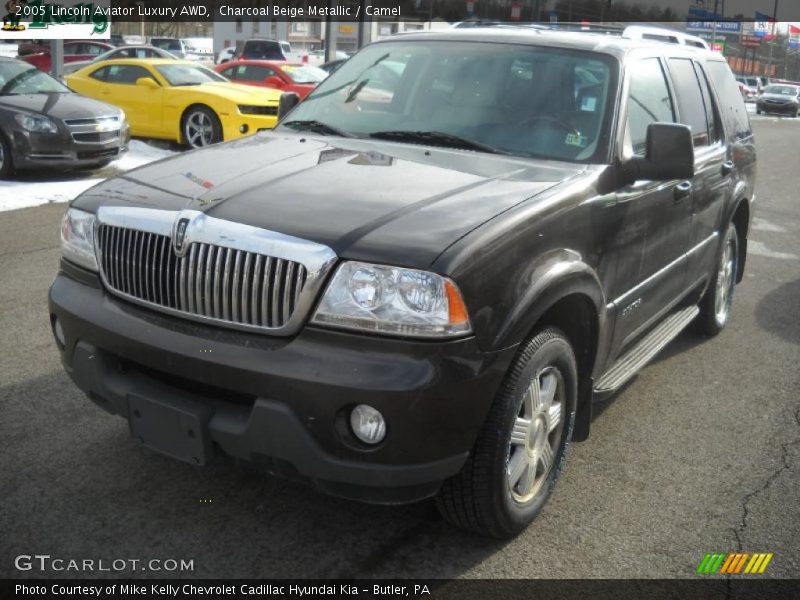 Charcoal Beige Metallic / Camel 2005 Lincoln Aviator Luxury AWD