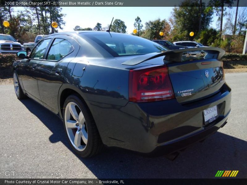 Steel Blue Metallic / Dark Slate Gray 2008 Dodge Charger SRT-8