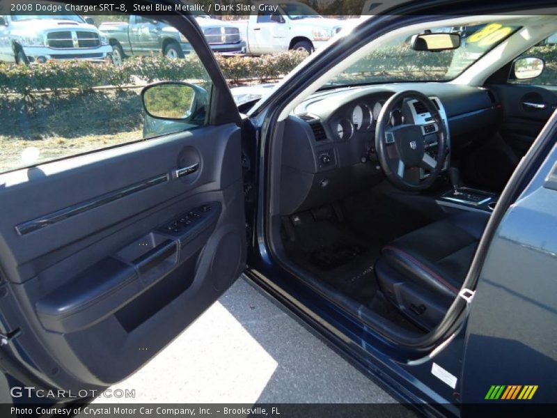 Steel Blue Metallic / Dark Slate Gray 2008 Dodge Charger SRT-8