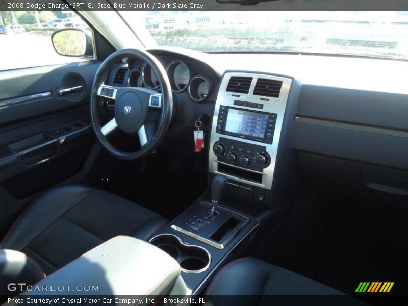 Steel Blue Metallic / Dark Slate Gray 2008 Dodge Charger SRT-8