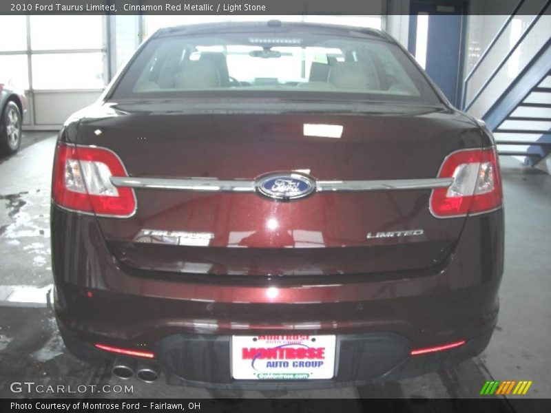 Cinnamon Red Metallic / Light Stone 2010 Ford Taurus Limited