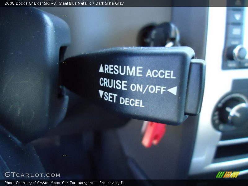 Steel Blue Metallic / Dark Slate Gray 2008 Dodge Charger SRT-8