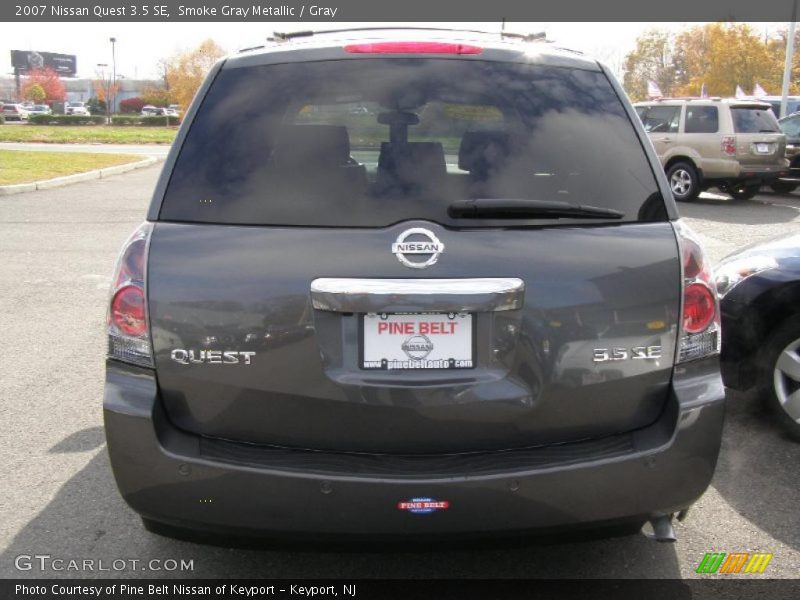 Smoke Gray Metallic / Gray 2007 Nissan Quest 3.5 SE